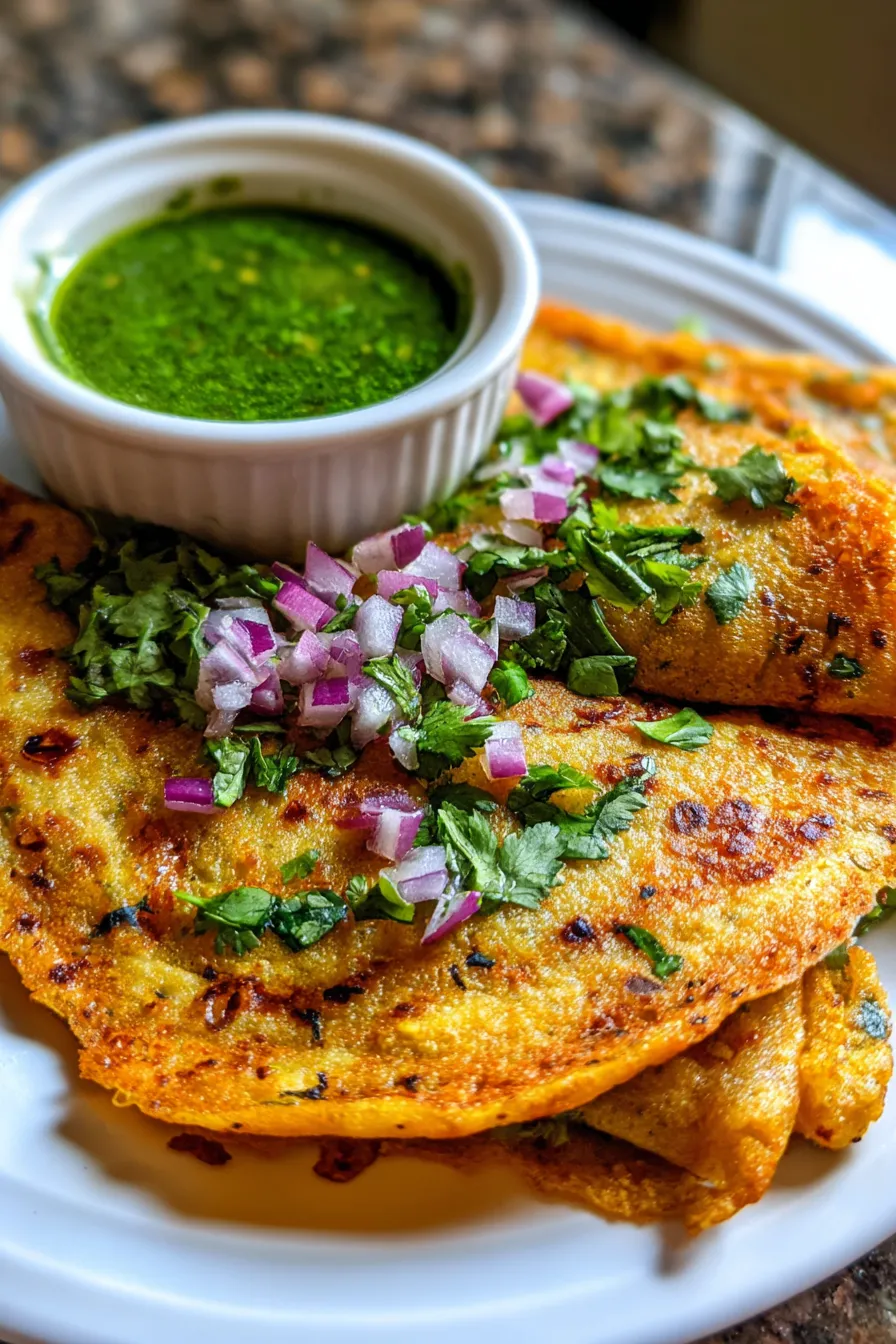 Besan Chilla-closeup-crispy