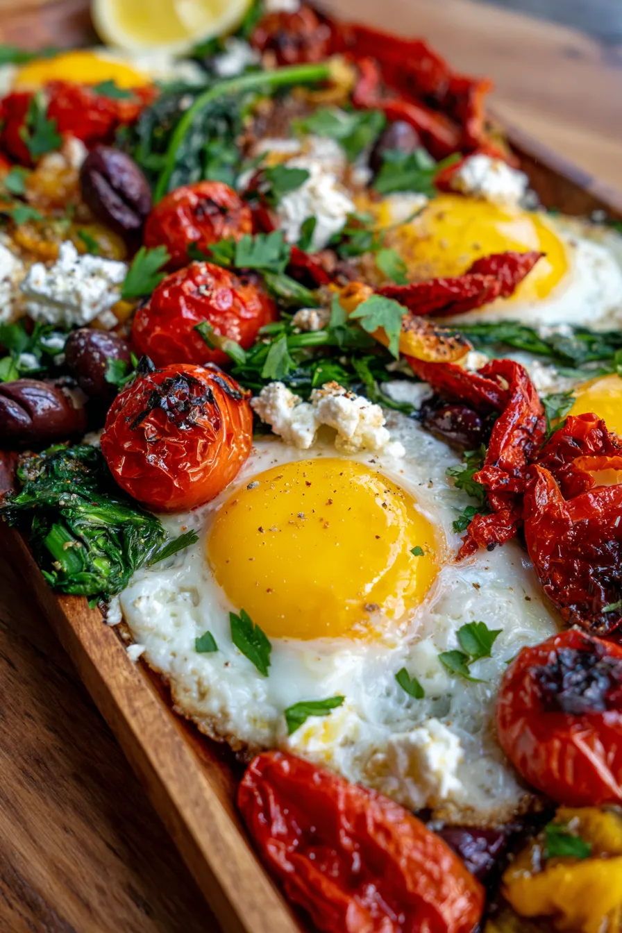Breakfast Casserole-closeup-eggs-feta