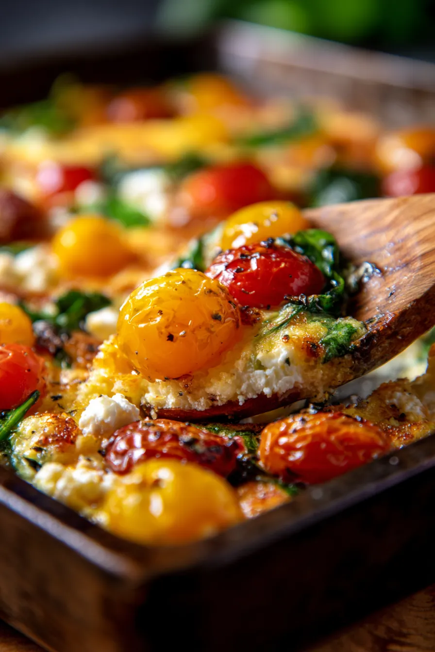 Breakfast Casserole - healthy - rustic plate
