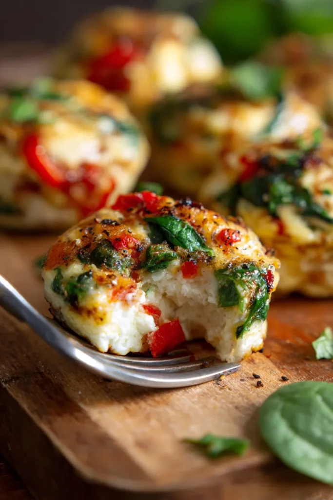 Zesty Clean Eating Veggie Egg White Bites | Indian Breakfast