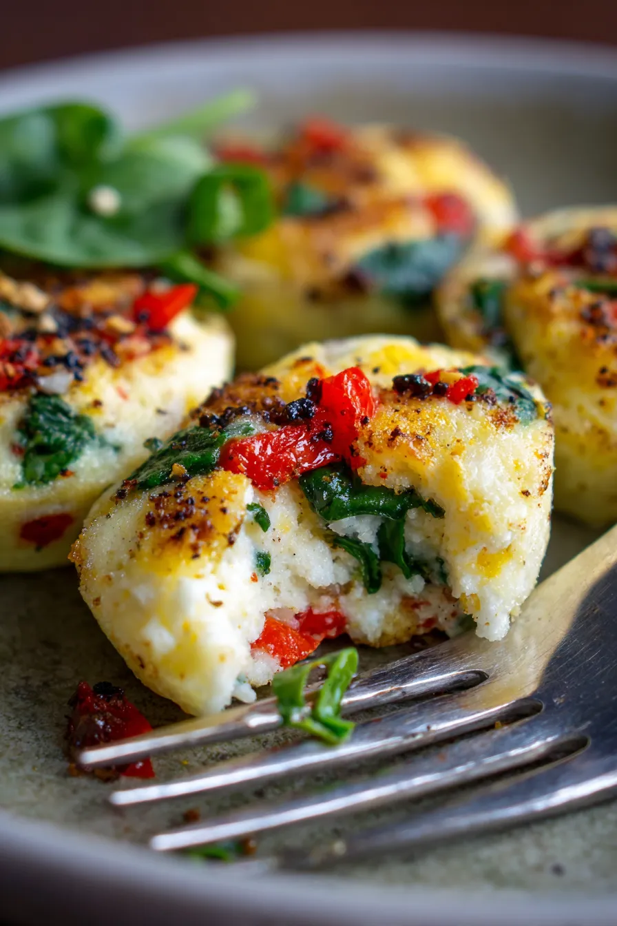 Clean Eating Veggie Egg White Bites | Breakfast Recipes Indian-texture-closeup