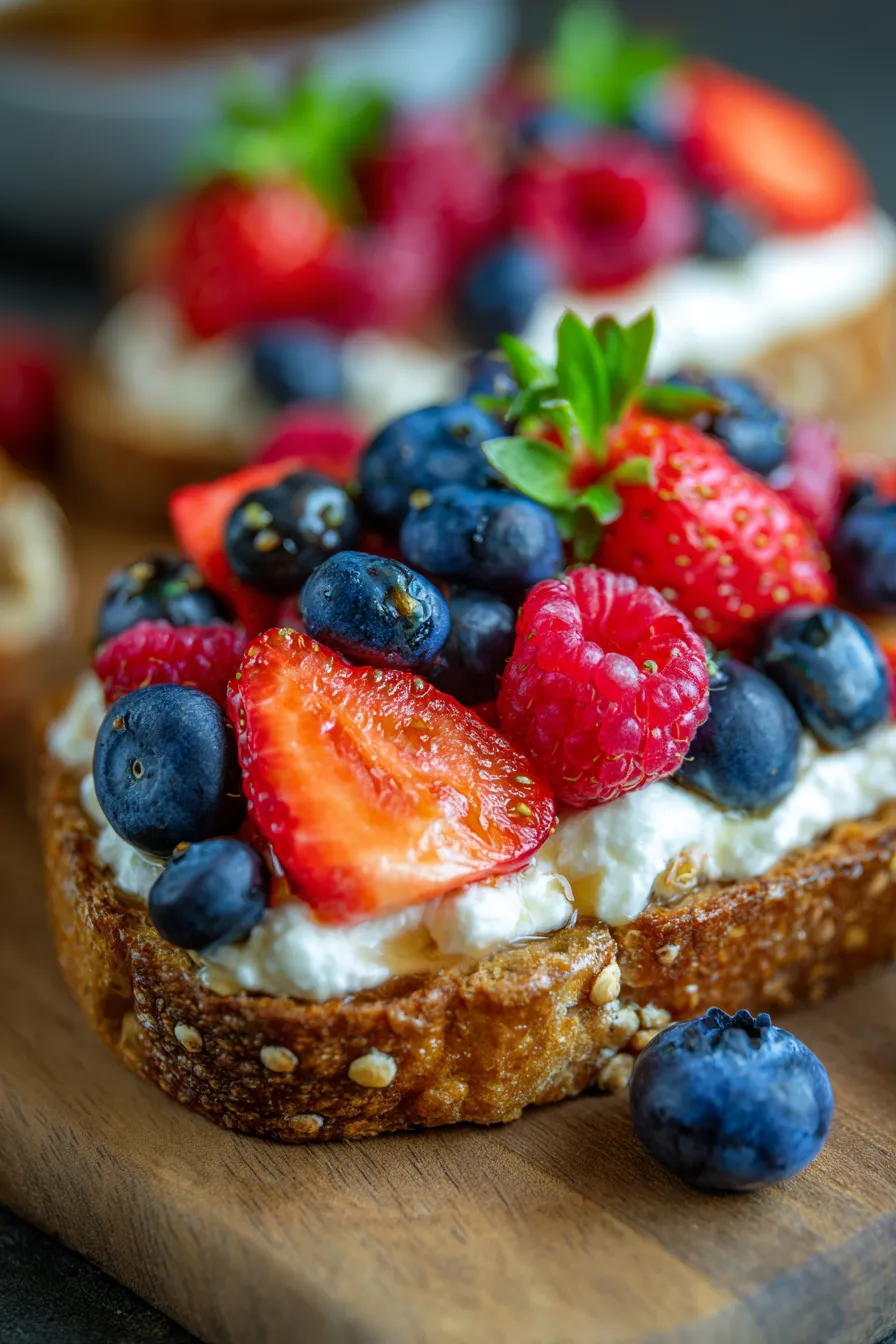 Cottage Cheese & Berry Toast | High Protein Breakfast-ingredients-spread