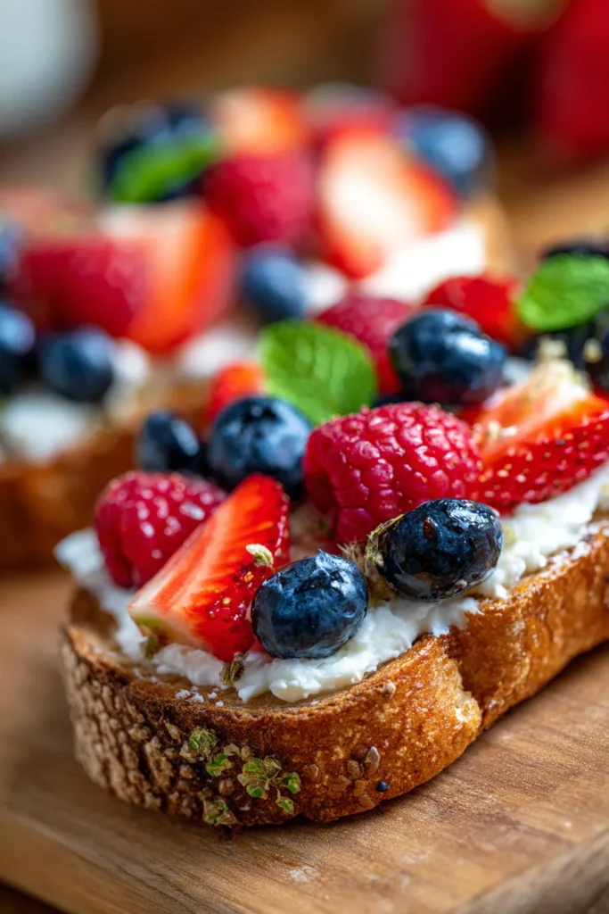 Cottage Cheese & Berry Toast | High Protein Breakfast