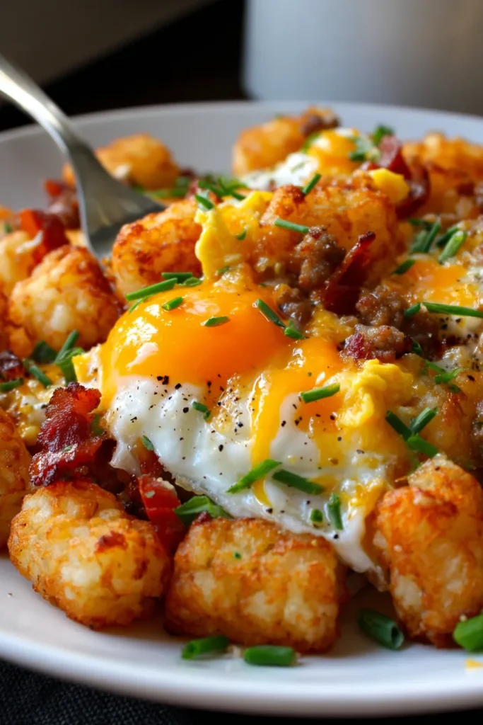 Easter Tater Tot Breakfast Bake | High Protein & Easy!