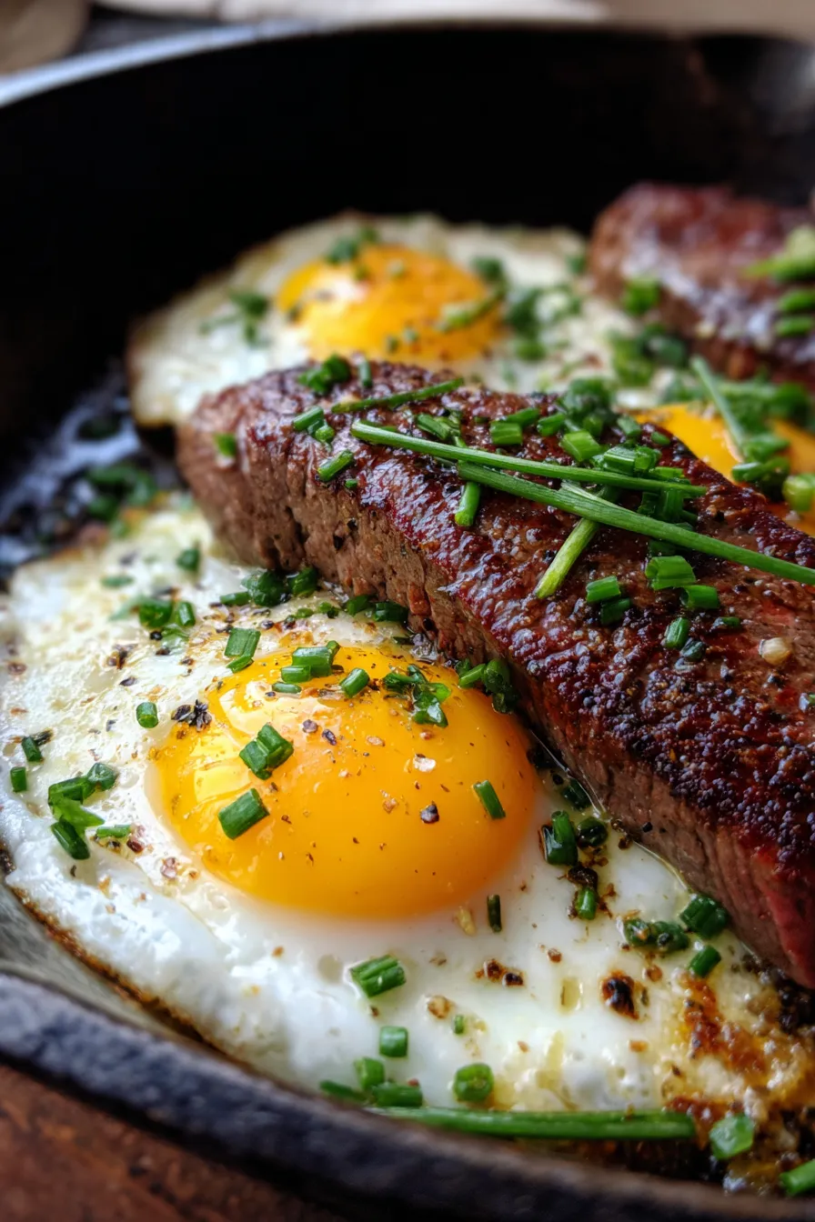 fried eggs close-up yolk