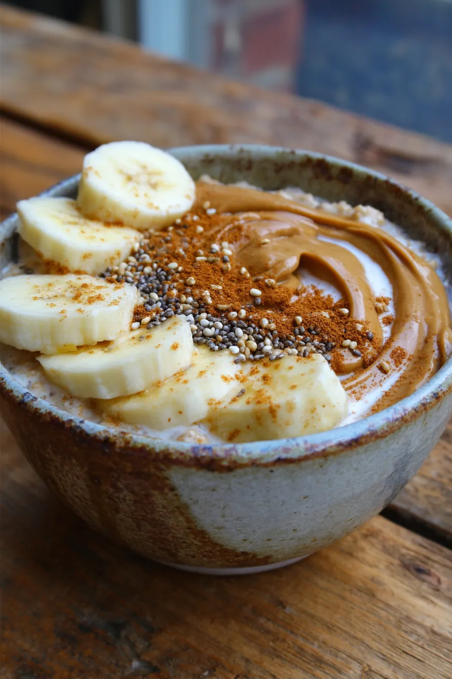 healthy breakfast oats with banana