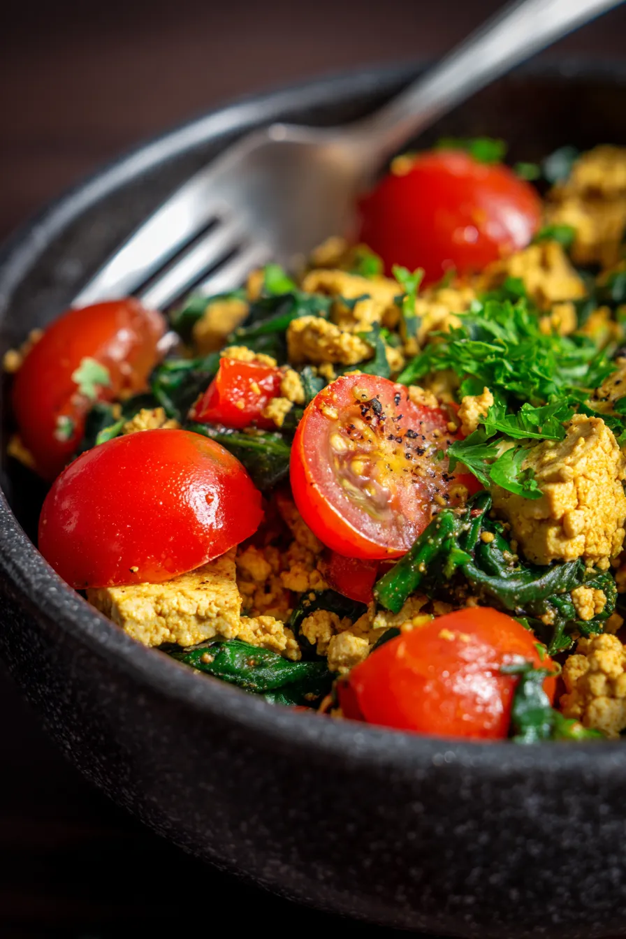 Healthy Breakfast-tofu-texture-closeup