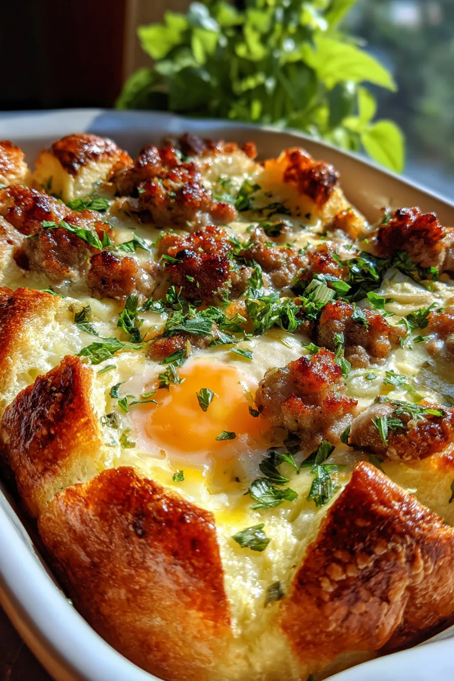 High Protein Breakfast Casserole-texture-closeup