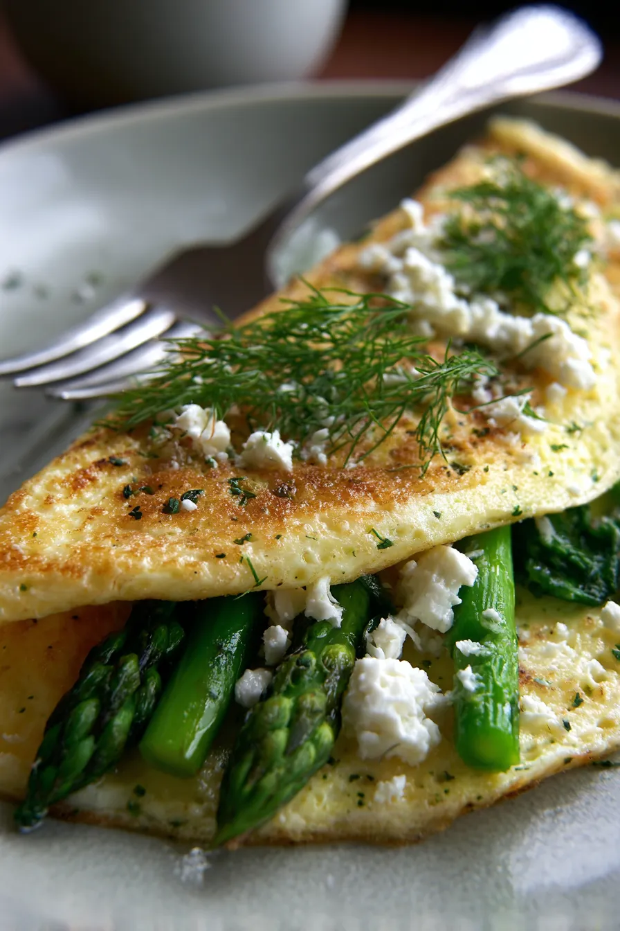 High Protein Breakfast-omelet-plated-topdown