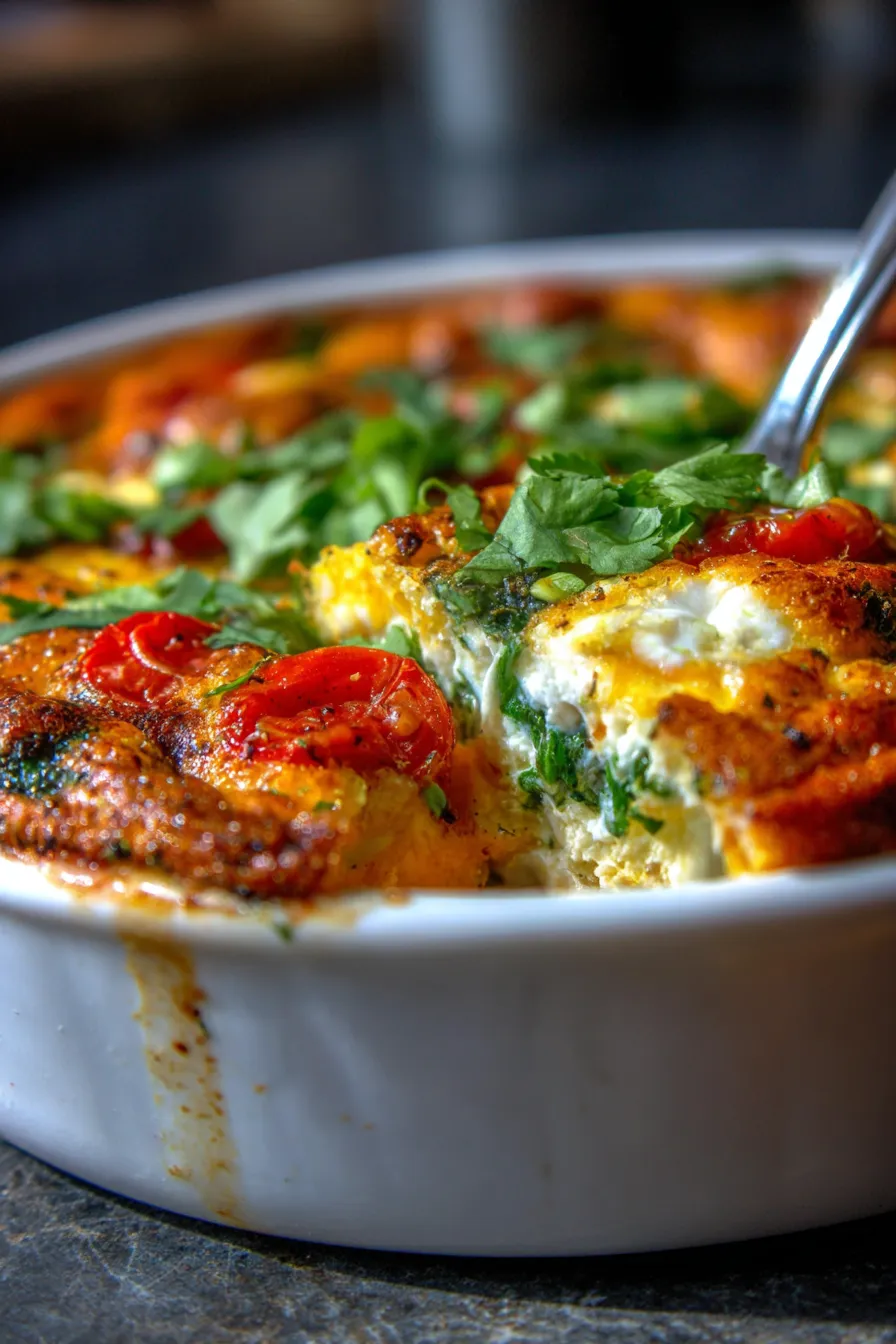 High Protein Indian Egg Bake ingredients prep table