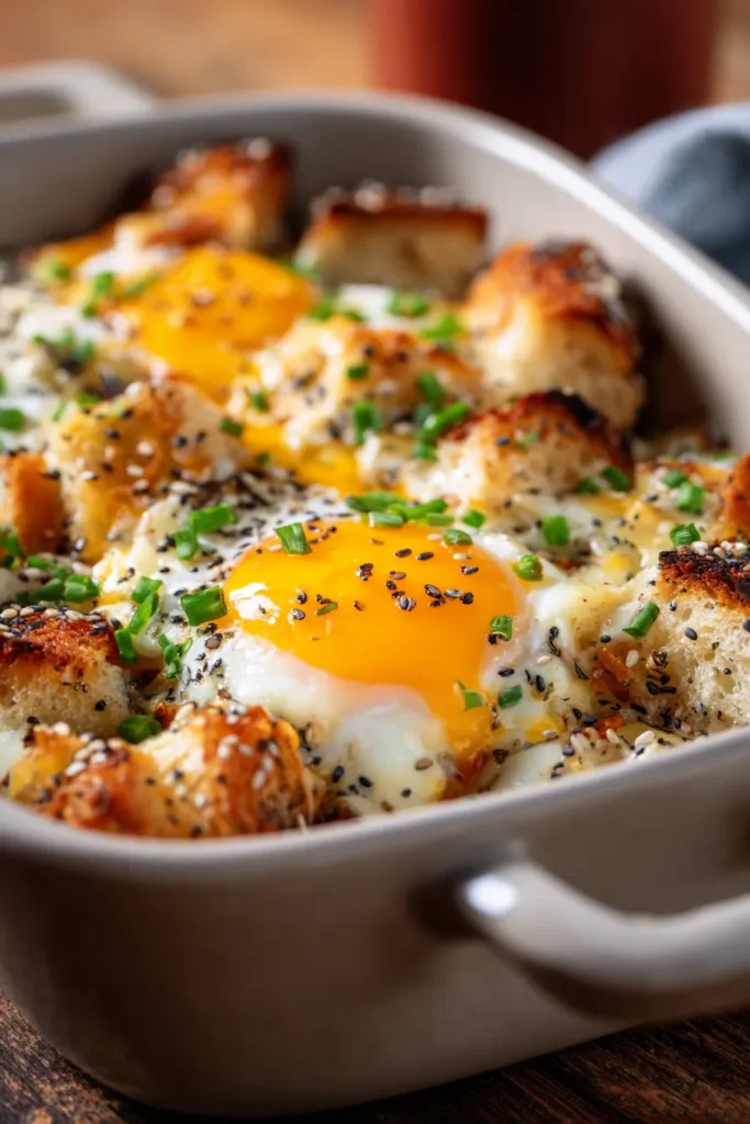Easy Everything Bagel Breakfast Casserole | Healthy Brunch