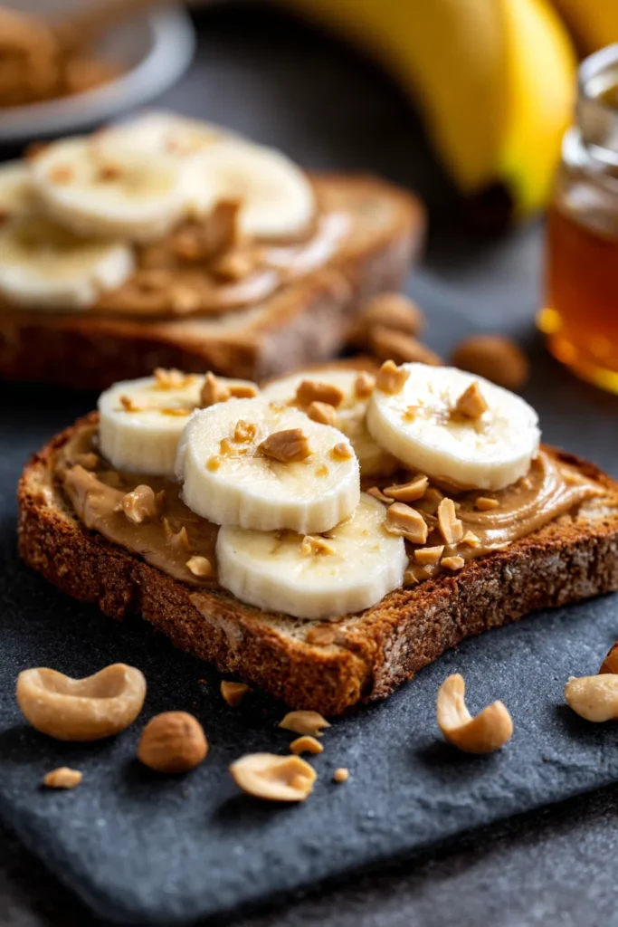 Low Carb Peanut Butter Banana Toast | High Protein Breakfast
