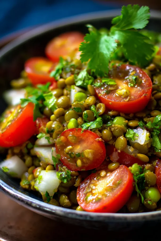 Low Carb Sprouted Moong Salad Indian Breakfast