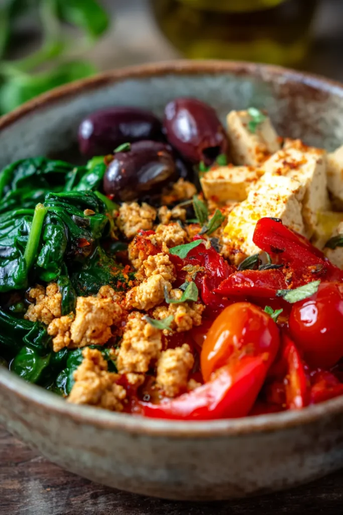 Vibrant Mediterranean Tofu Scramble | Healthy Breakfast