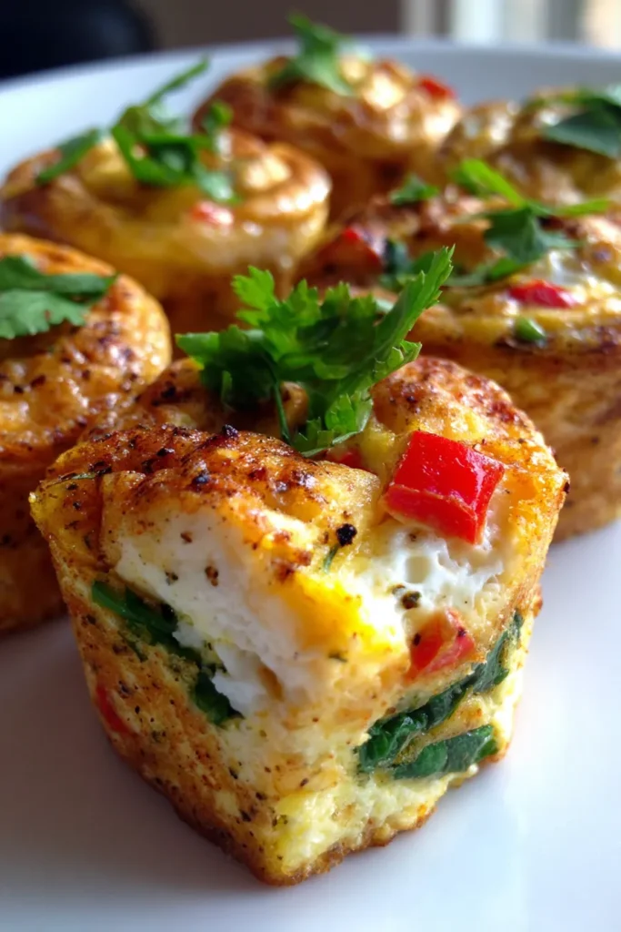 Fluffy Indian Veggie Egg White Bites | Healthy Breakfast