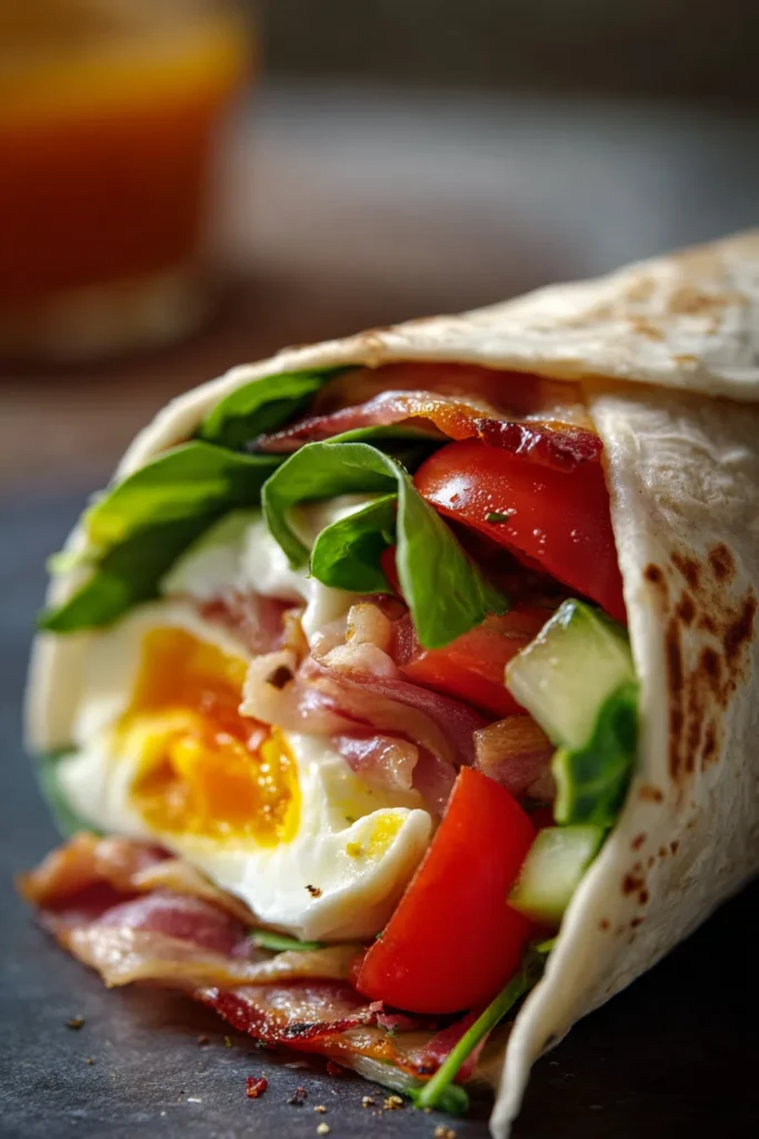 Muscle-Building Egg White Wrap | High Protein Breakfast