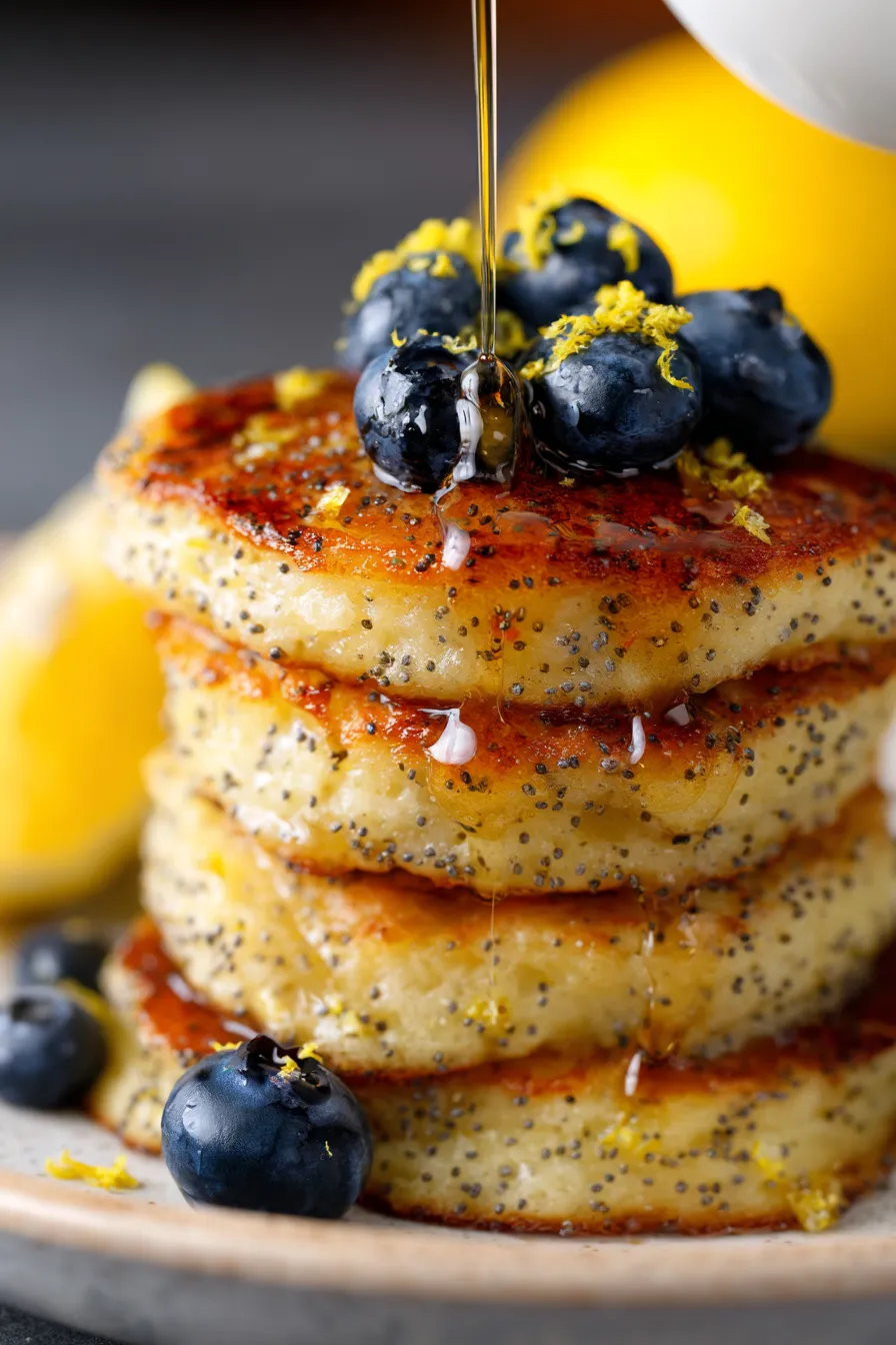 Nutrition-Packed Lemon Poppyseed Pancakes Breakfast Casserole-serving-plate