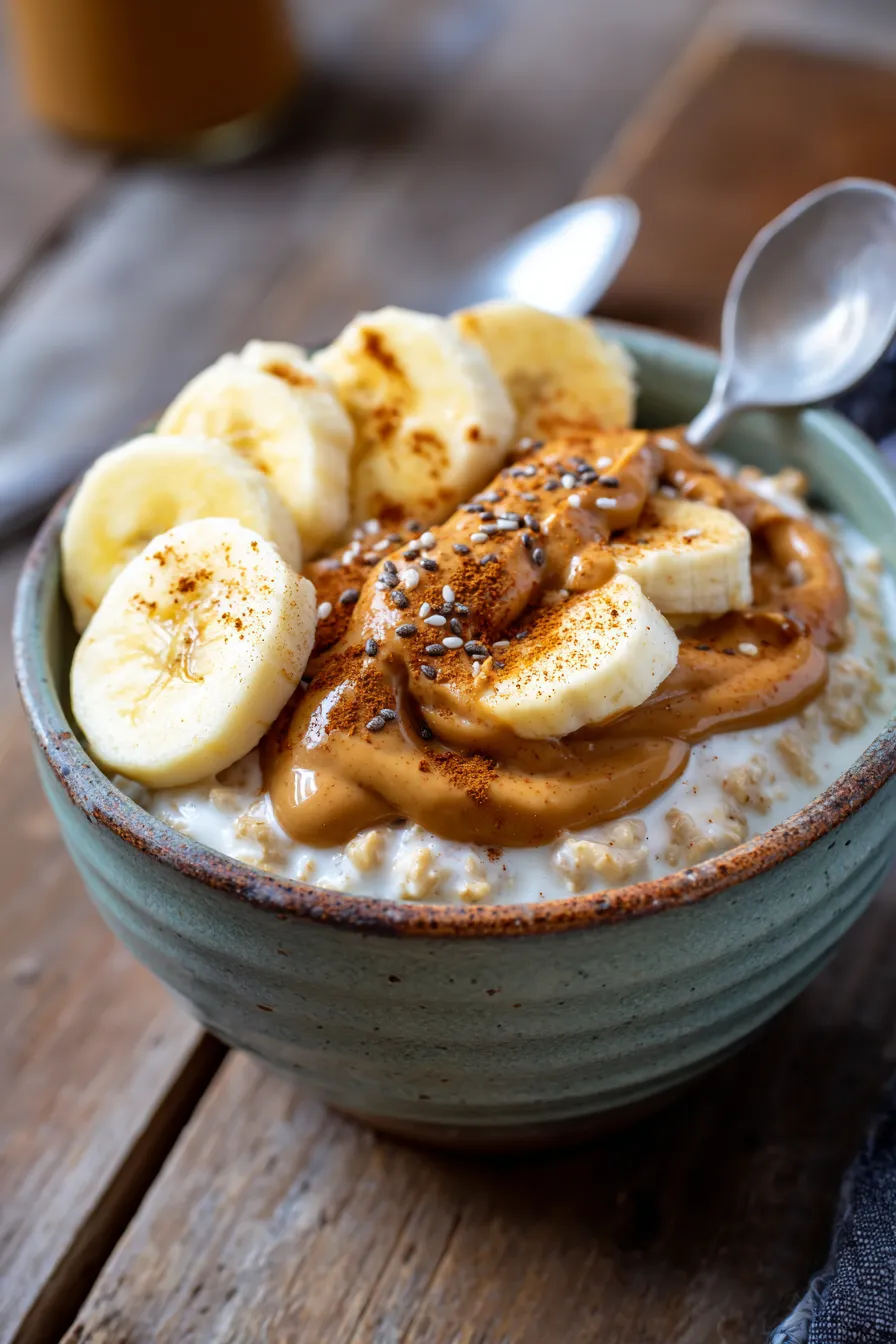 peanut butter oats ingredients styled