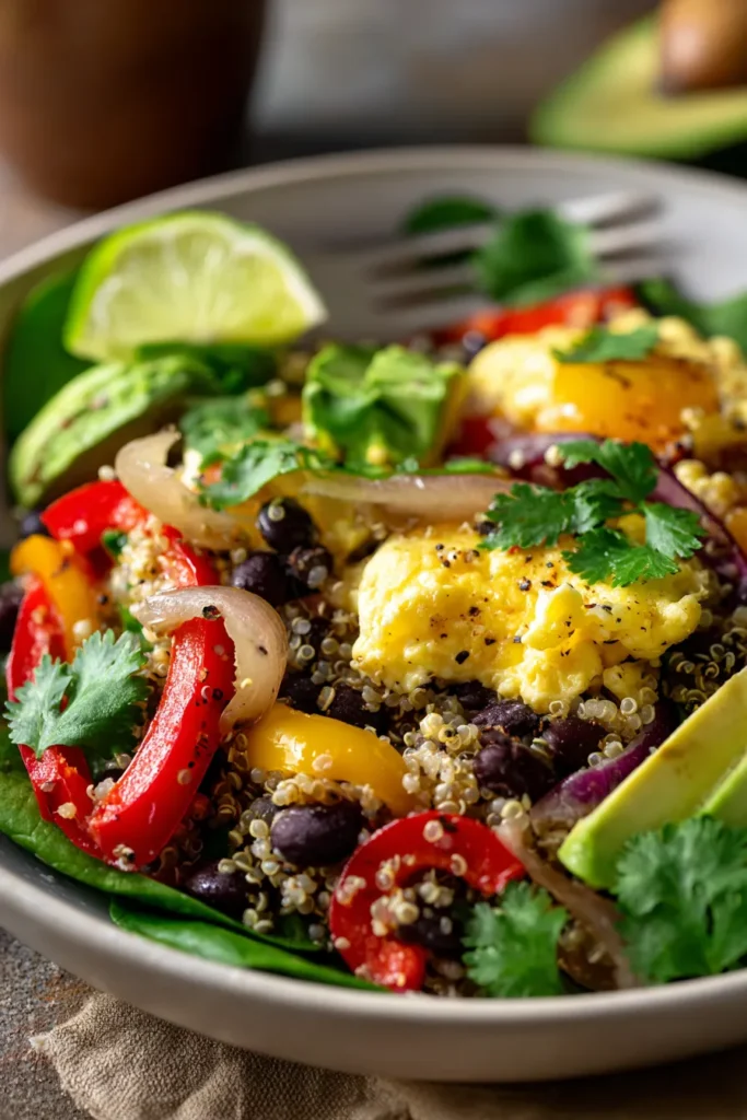 Healthy Quinoa & Black Bean Scramble | Easy Breakfast Recipe