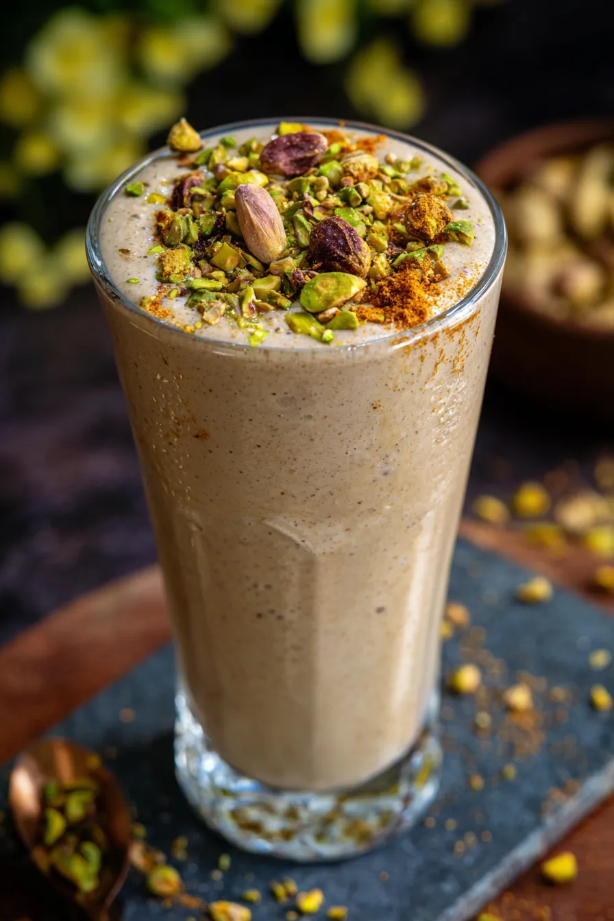 Sattu shake - close up - vibrant - healthy drink