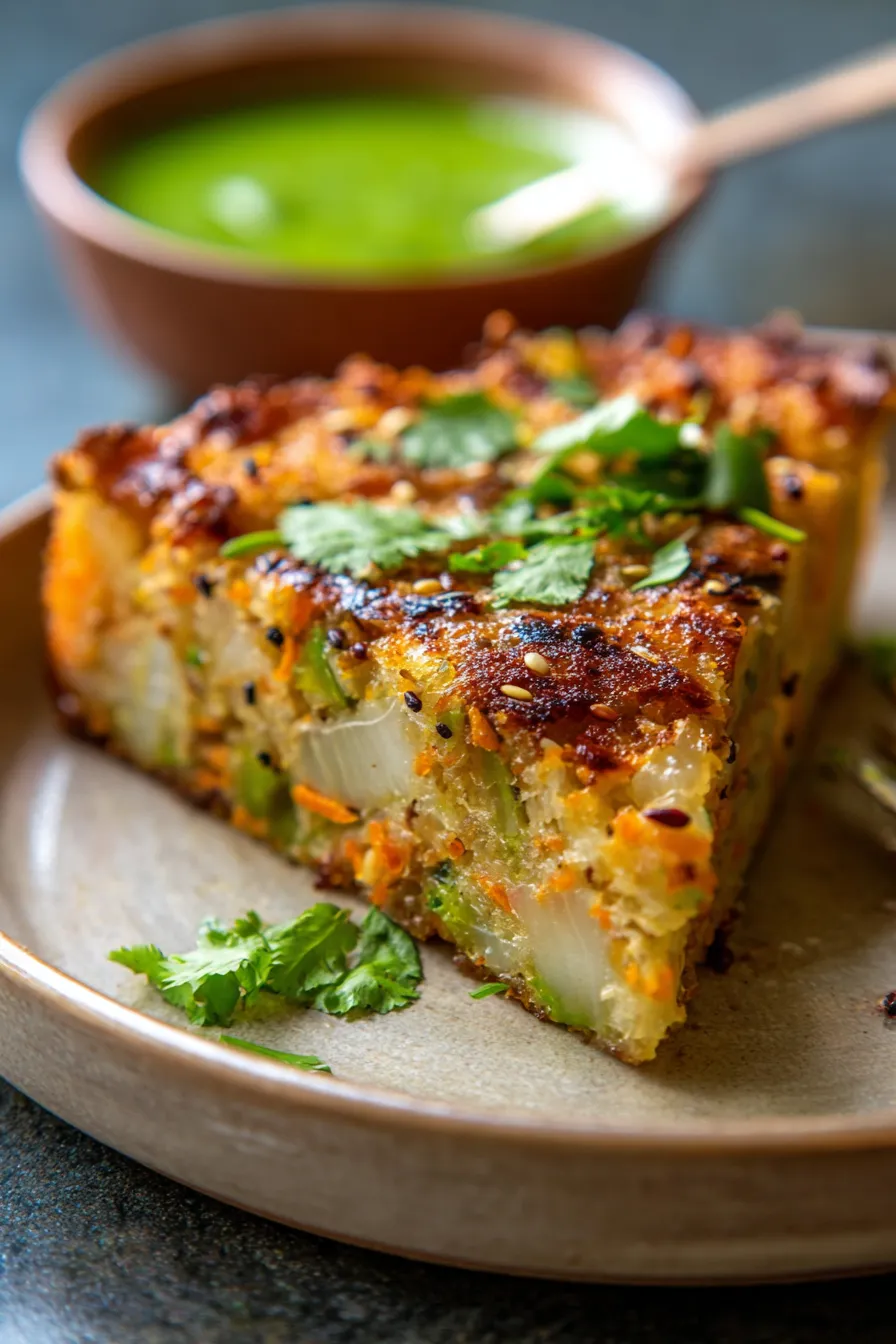 savory lentil cake indian breakfast