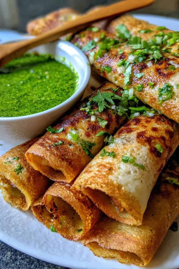 Savory Moong Dal Crepes: High-Protein Indian Breakfast!