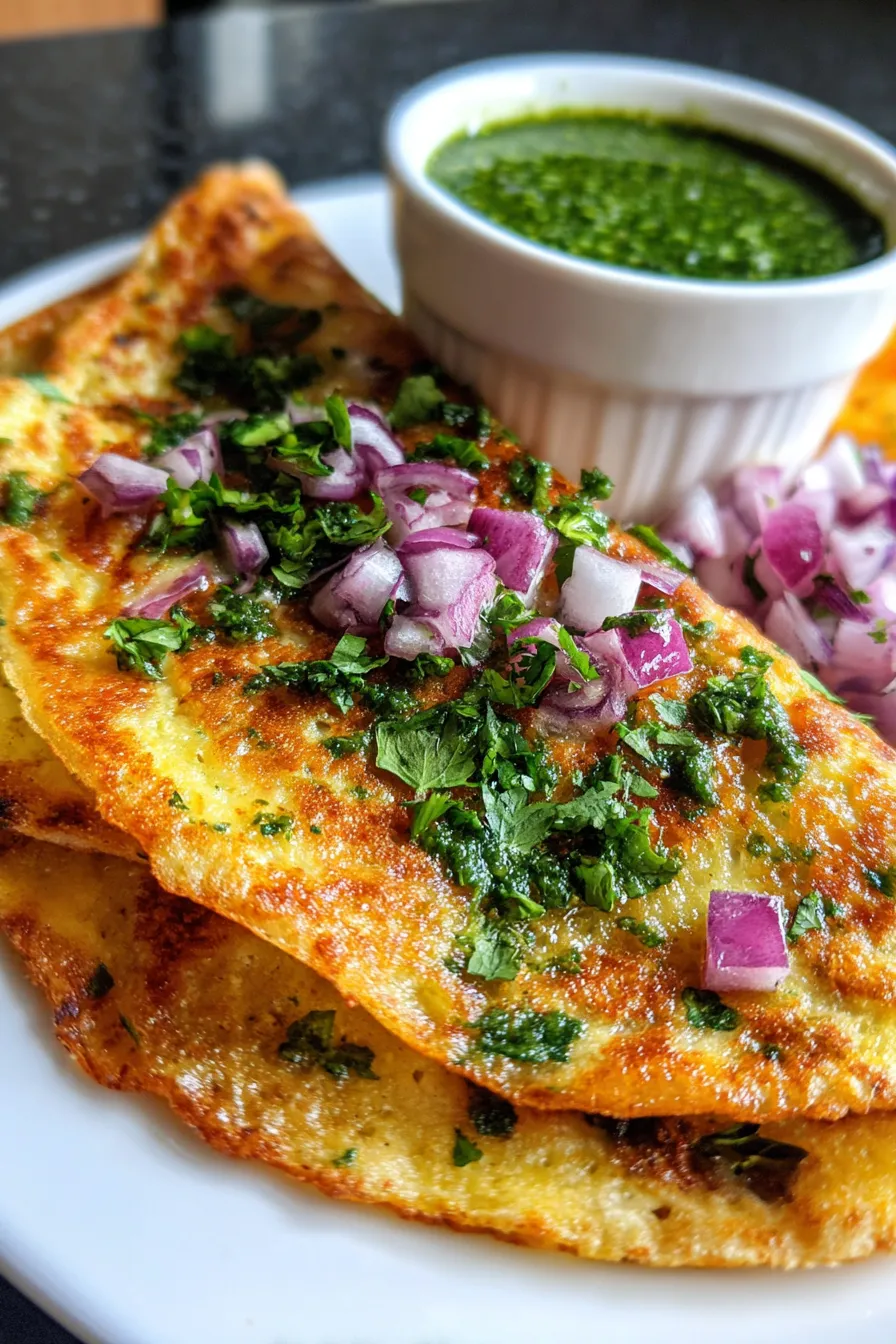 Savory Pancakes-stack-garnished