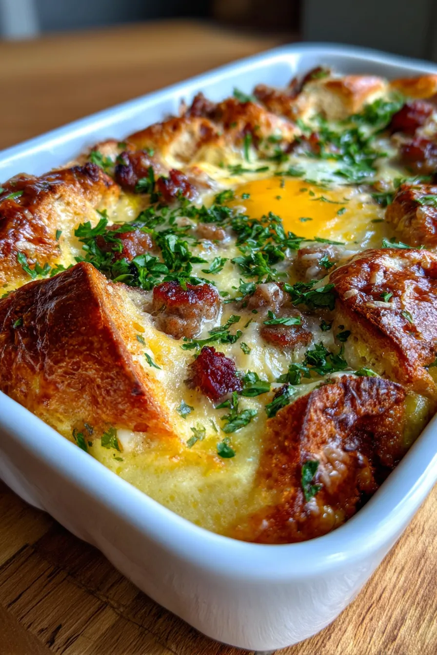 Savory Sweet Casserole-freshly baked