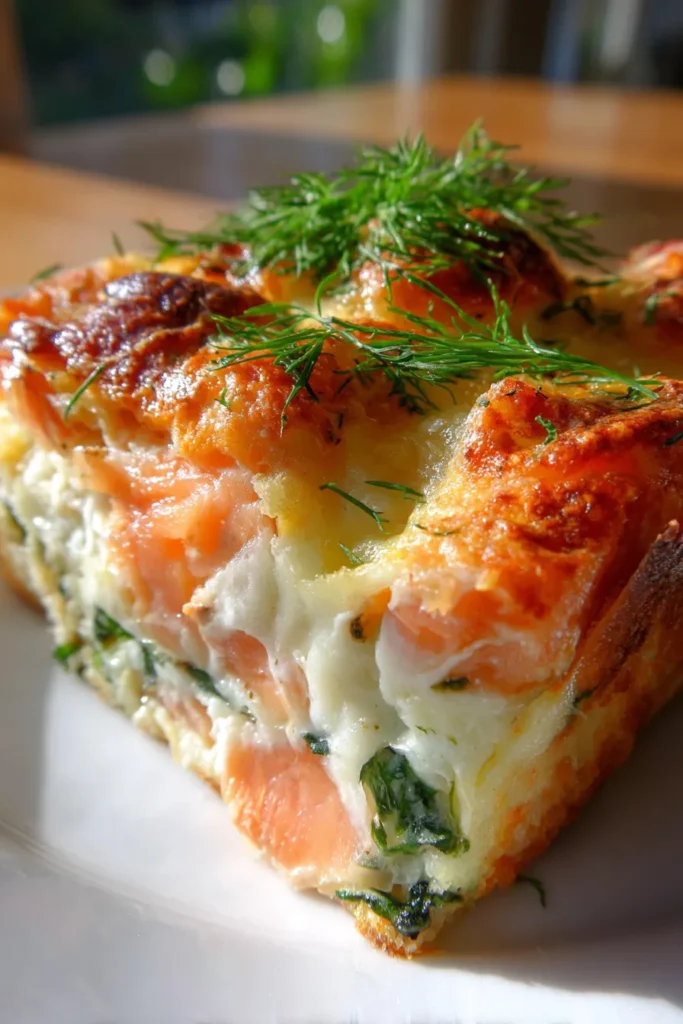 Make-Ahead Smoked Salmon Strata: Healthy Breakfast & Brunch!