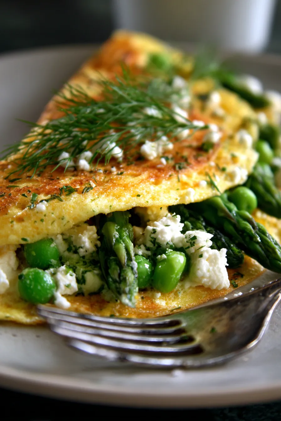Spring Green Protein Omelet-fluffy-texture-closeup