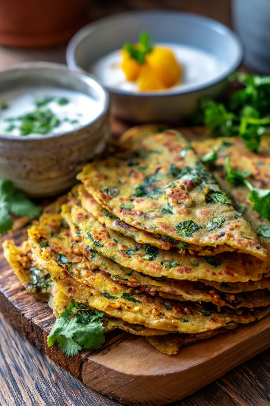 Spring Methi Thepla Indian Recipes Healthy Breakfast - dough kneading - hands - preparation