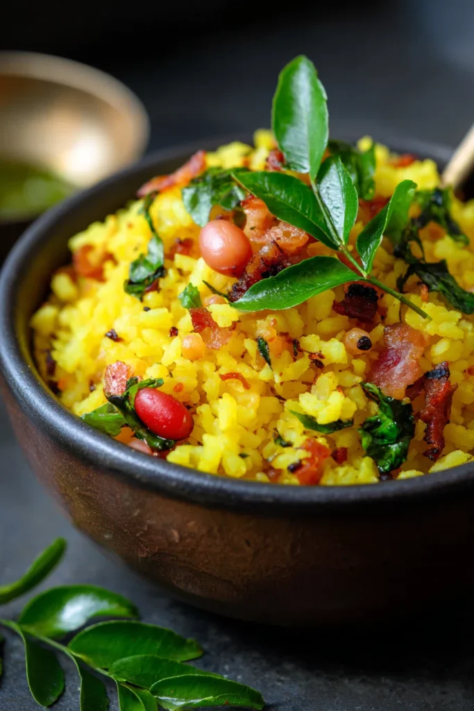 Spring Turmeric Poha Indian Recipes | Healthy Breakfast