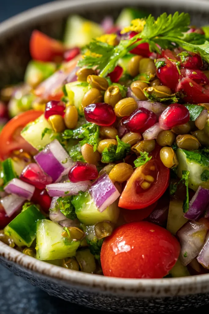 Sprouted Moong Salad: High Protein Indian Breakfast & Lunch