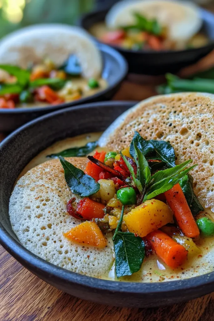 Fluffy Appam & Creamy Veg Stew: Healthy Indian Breakfast