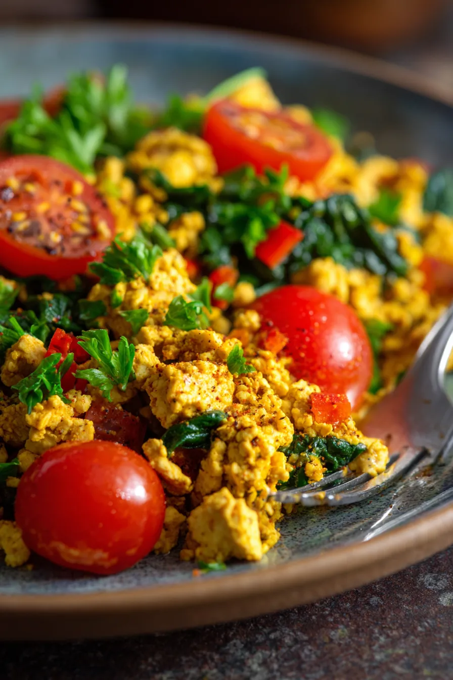 Vegan Scramble-colorful-vegetables