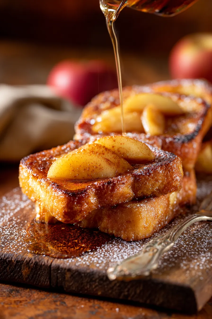 Warm French Toast texture with caramelized apples