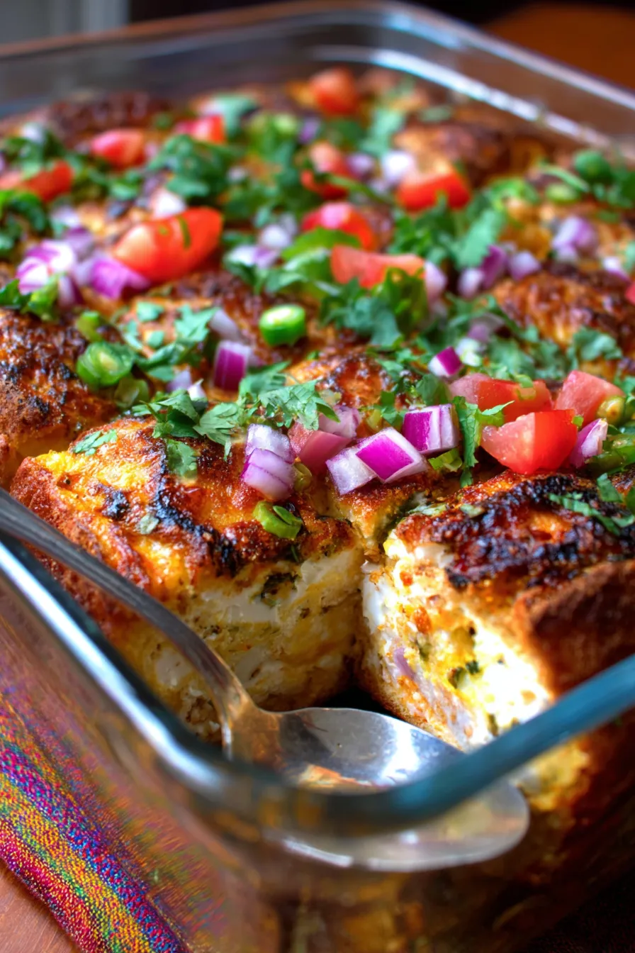 Weight Loss Masala French Toast Indian Recipes Breakfast Casserole ingredients scattered top-down vibrant