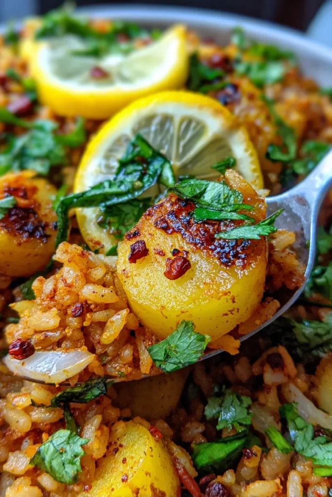 Zesty Kanda Poha & Indian Breakfast Casserole: Burst of Flavor!