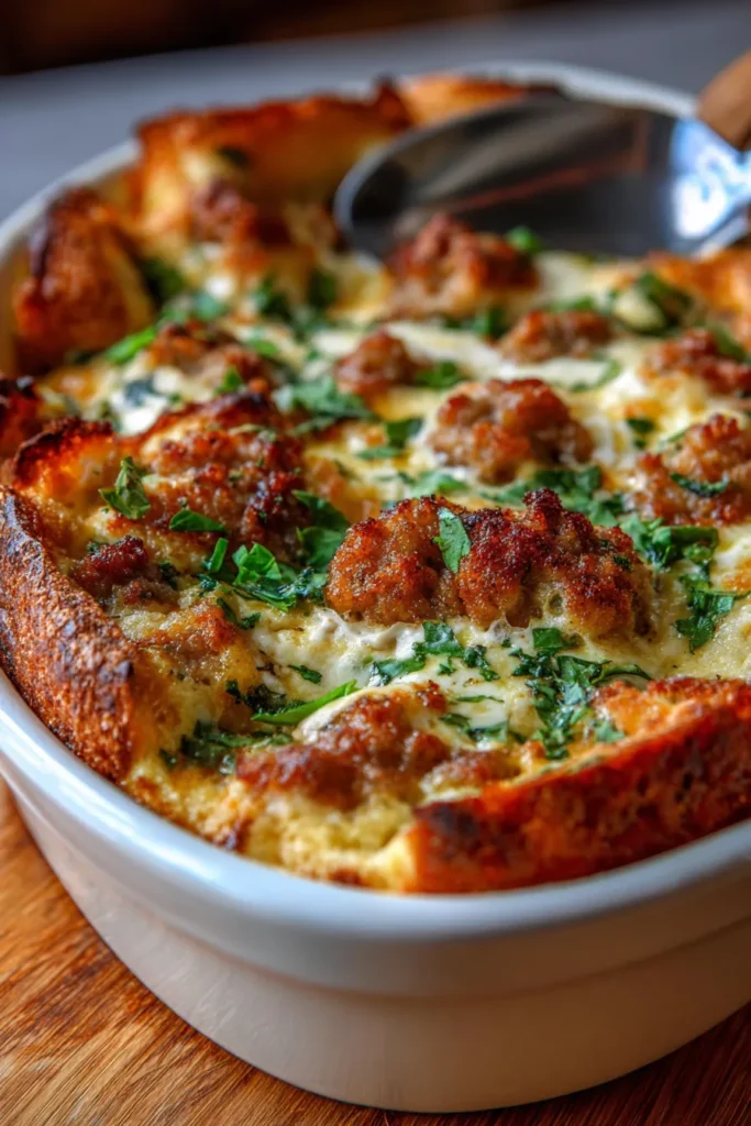 Zesty Pancake Sausage Casserole | High Protein Breakfast