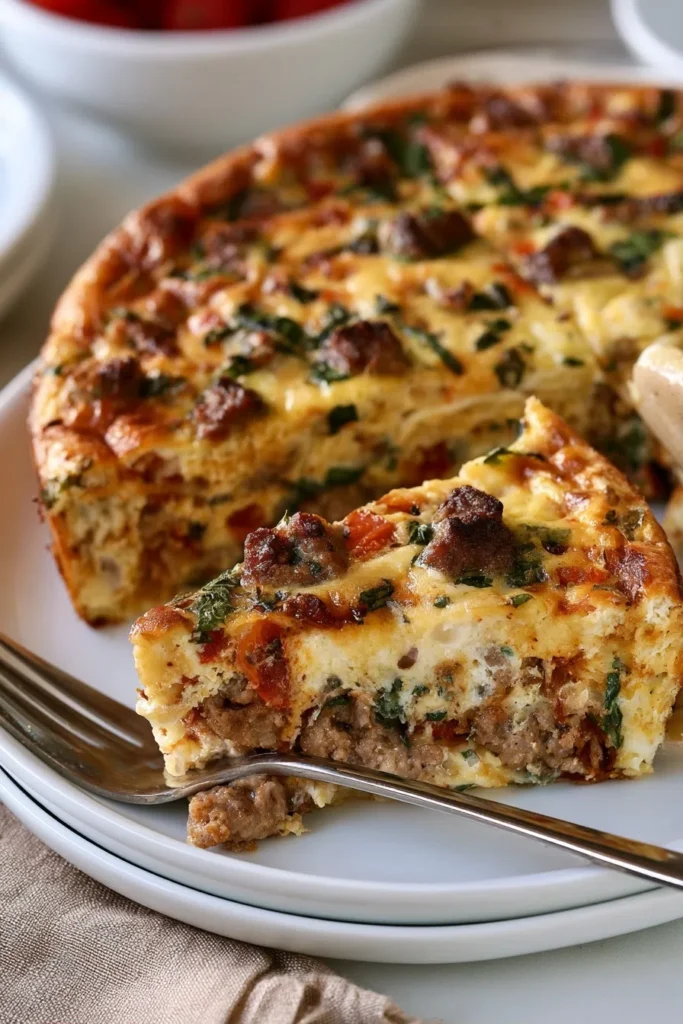 Zesty Turkey Sausage Egg Bake – Healthy Breakfast
